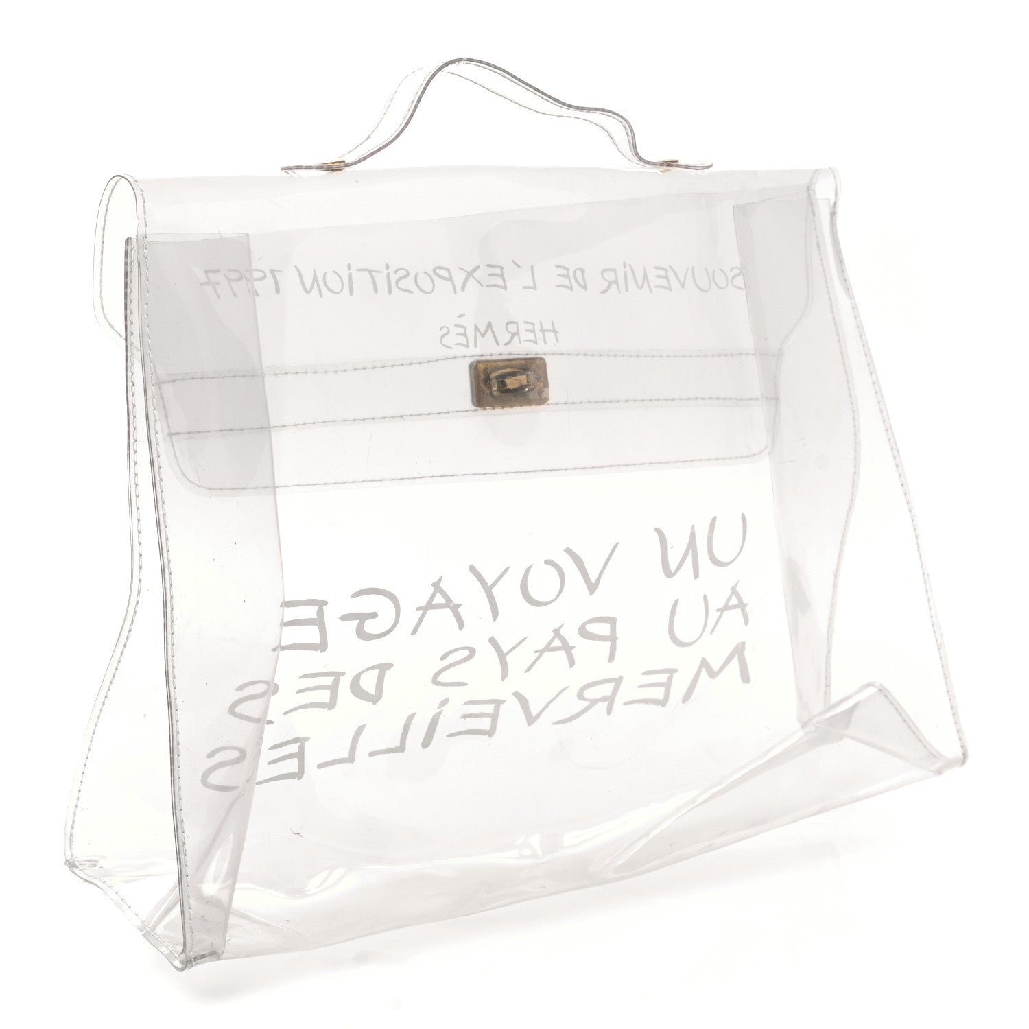Hermes Vinyl Souvenir De L'Exposition Kelly Transparent 3 of 8