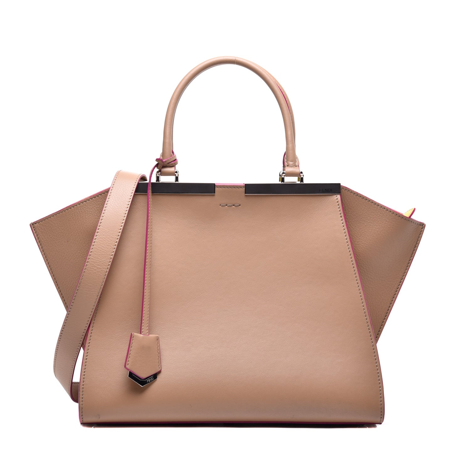 Vitello Dolce Shiny Nappa Petite 3Jours Tote Cuoio Lime
