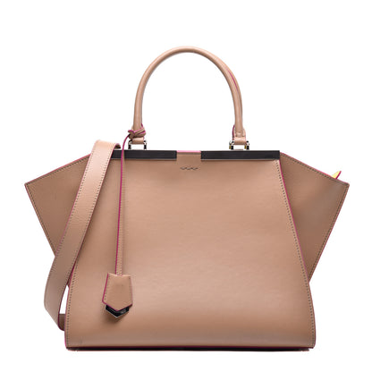 Fendi Vitello Dolce Shiny Nappa Petite 3Jours Tote Cuoio Lime 1 of 11