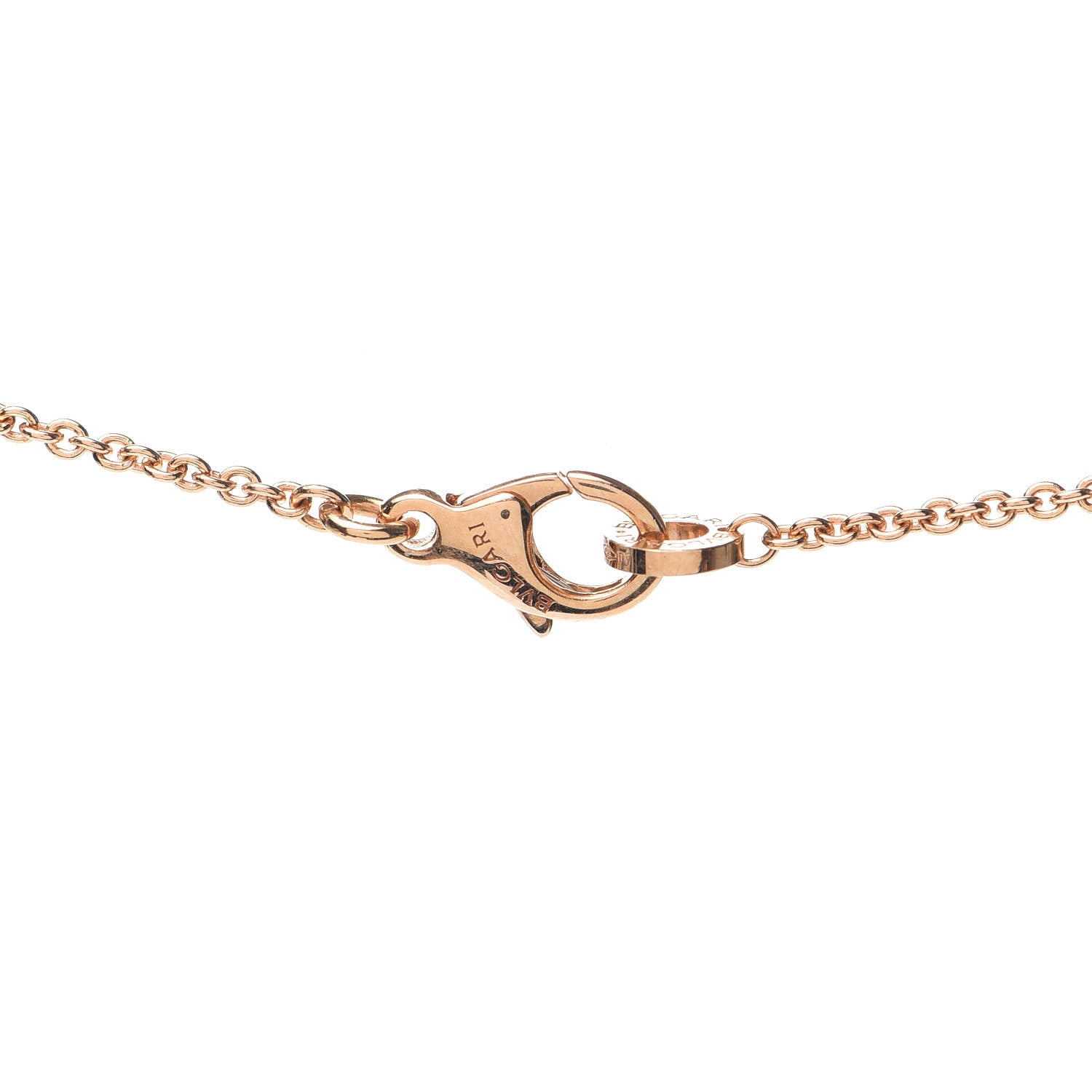 Bulgari 18K Rose Gold Diamond B.Zero1 Pendant Necklace 4 of 7