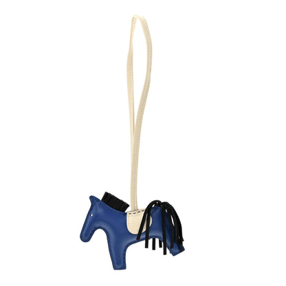 Hermes Milo Lambskin Grigri Rodeo Horse Bag Charm PM Bleu France Nata Bleu France Nata Black 1 of 5