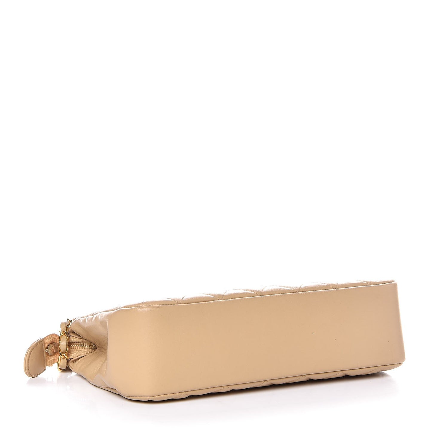 Lambskin Quilted Shoulder Bag Beige