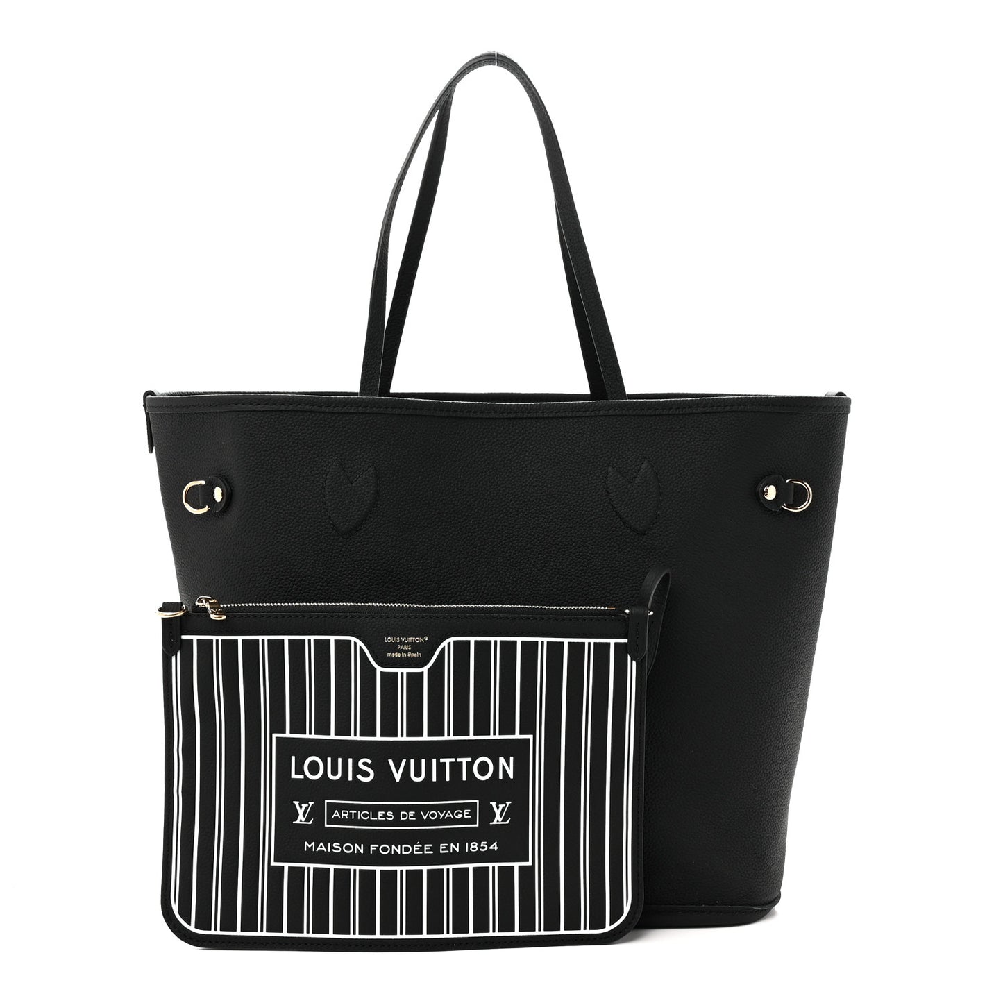 Monogram Calfskin Neo Neverfull Inside Out MM Black