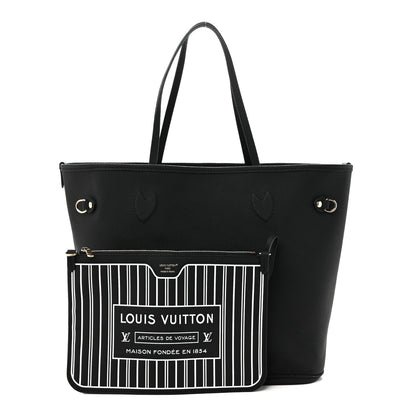 Louis Vuitton Monogram Calfskin Neo Neverfull Inside Out MM Black 4 of 16