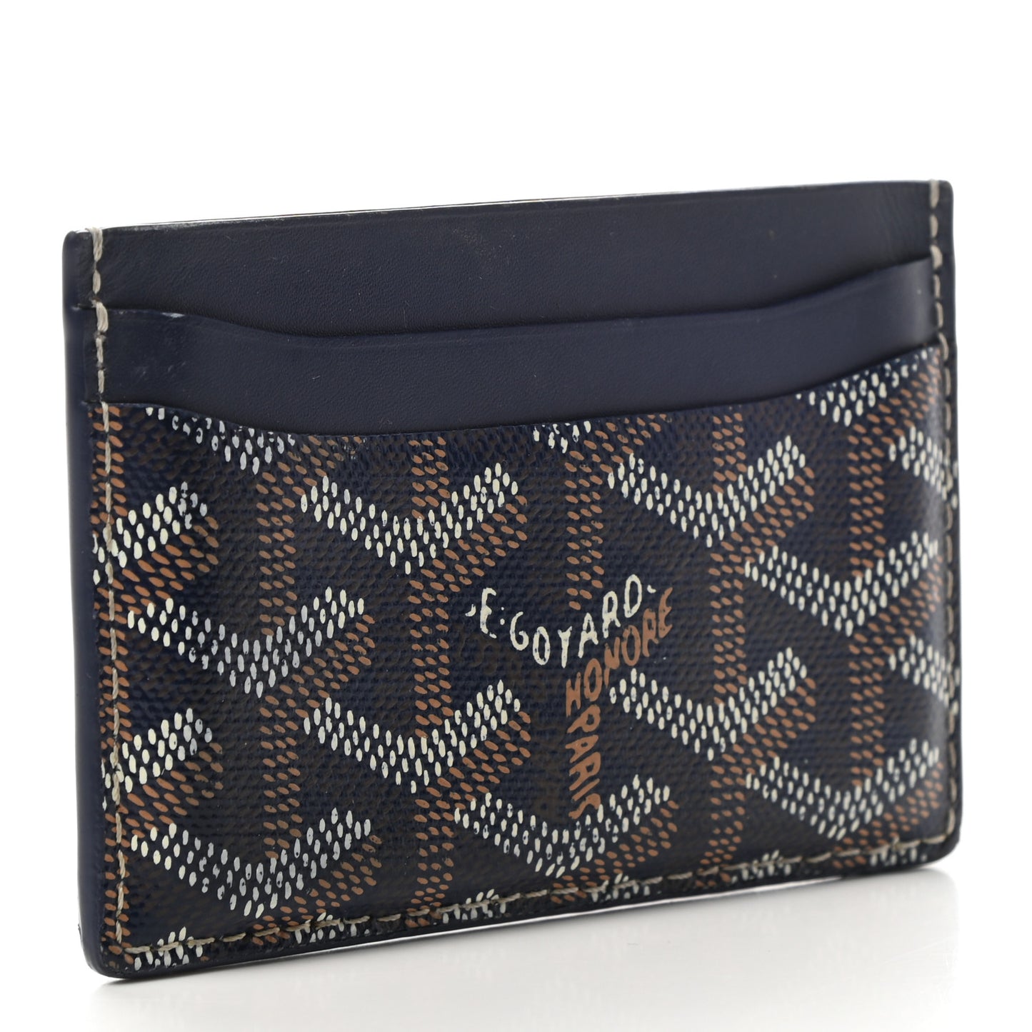 Goyardine Saint Sulpice Card Holder Navy