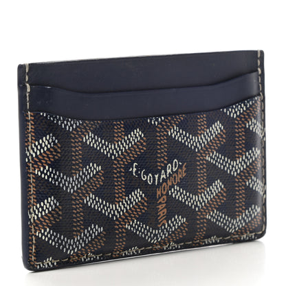 Goyard Goyardine Saint Sulpice Card Holder Navy 3 of 6