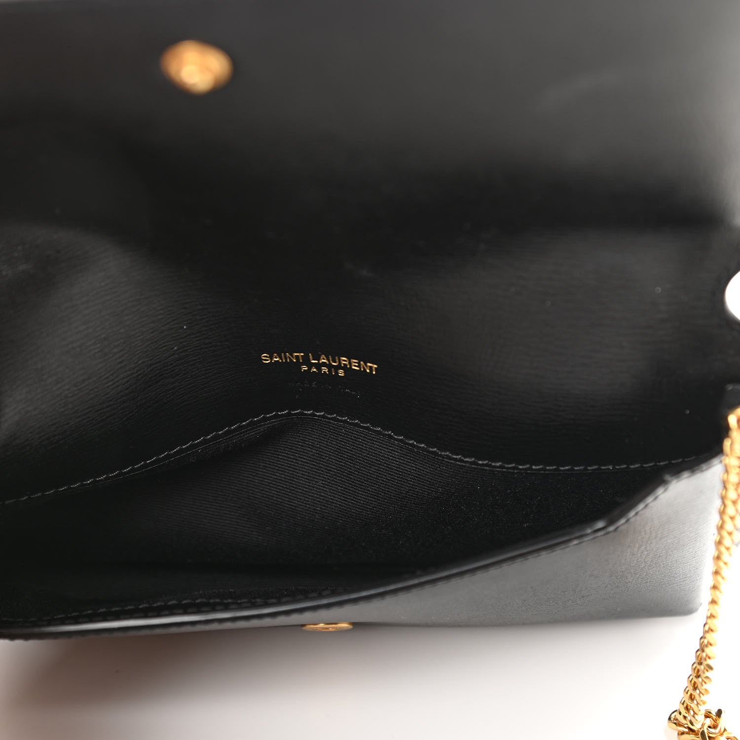 Saint Laurent Smooth Calfskin Monogram Phone Holder Crossbody Black 5 of 10