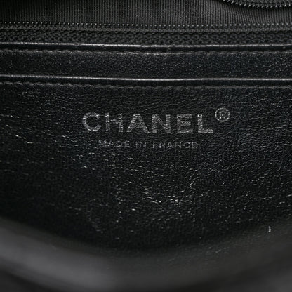 Chanel Distressed Patent Quilted Jumbo Single Flap Black 6 of 11