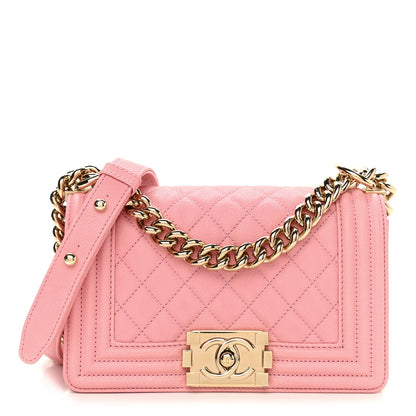 Chanel Caviar Quilted Small Boy Flap Pink 1 of 10