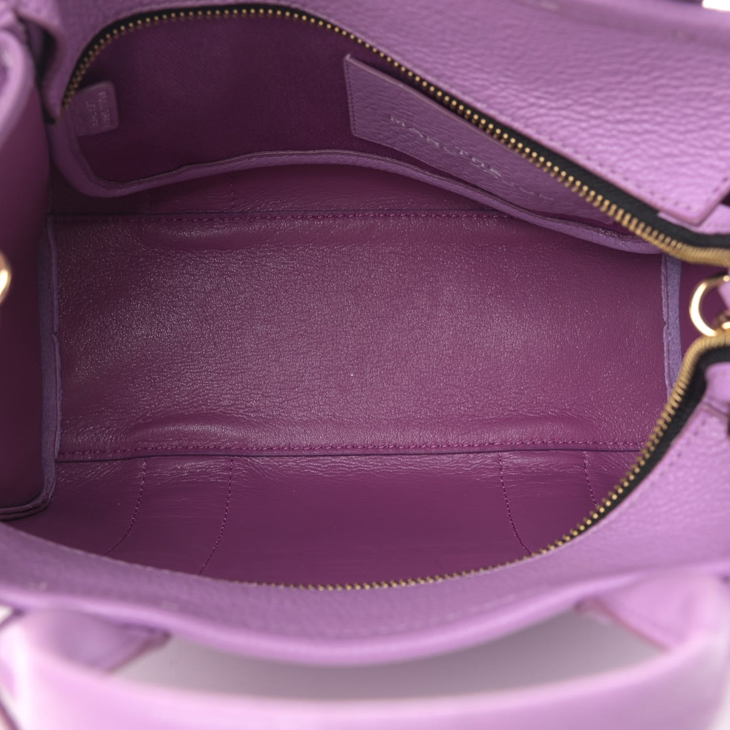 Grained Calfskin Small The Tote Bag Regal Orchid