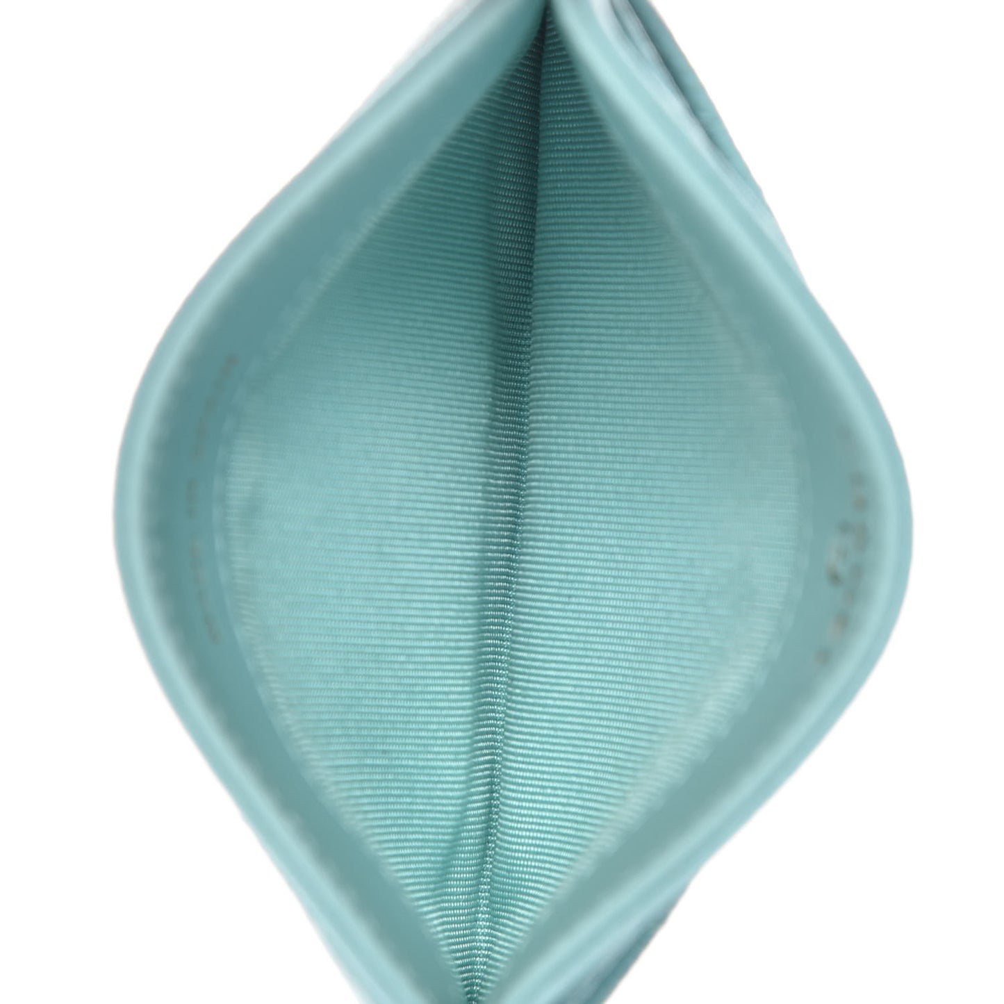Caviar Quilted Card Holder Light Blue