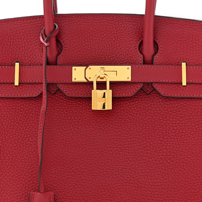 Hermes Taurillon Clemence Birkin 30 Rouge Grenat 9 of 12