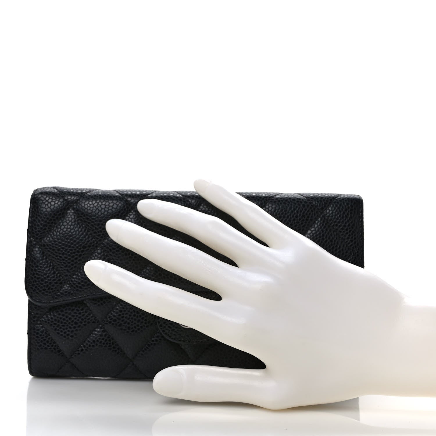 Chanel Caviar Quilted Large Flap Wallet Black 2 of 10