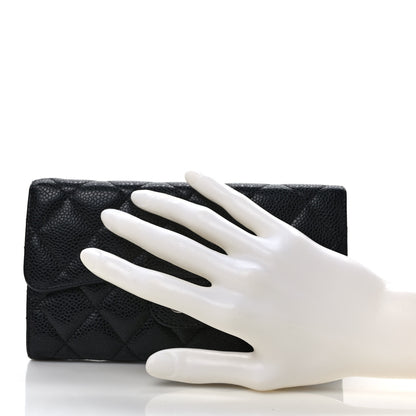 Chanel Caviar Quilted Large Flap Wallet Black 2 of 10