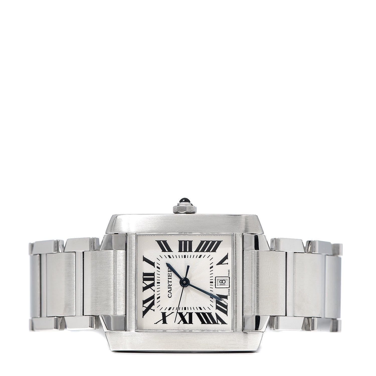 Cartier Stainless Steel 28mm Tank Francaise Automatic Watch 3 of 9