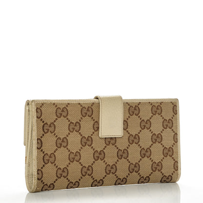Gucci Monogram Metal Bar Continental Flap Wallet Off White 3 of 9