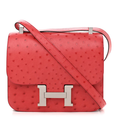 Hermes Ostrich Constance 24 Rouge Vif 1 of 9
