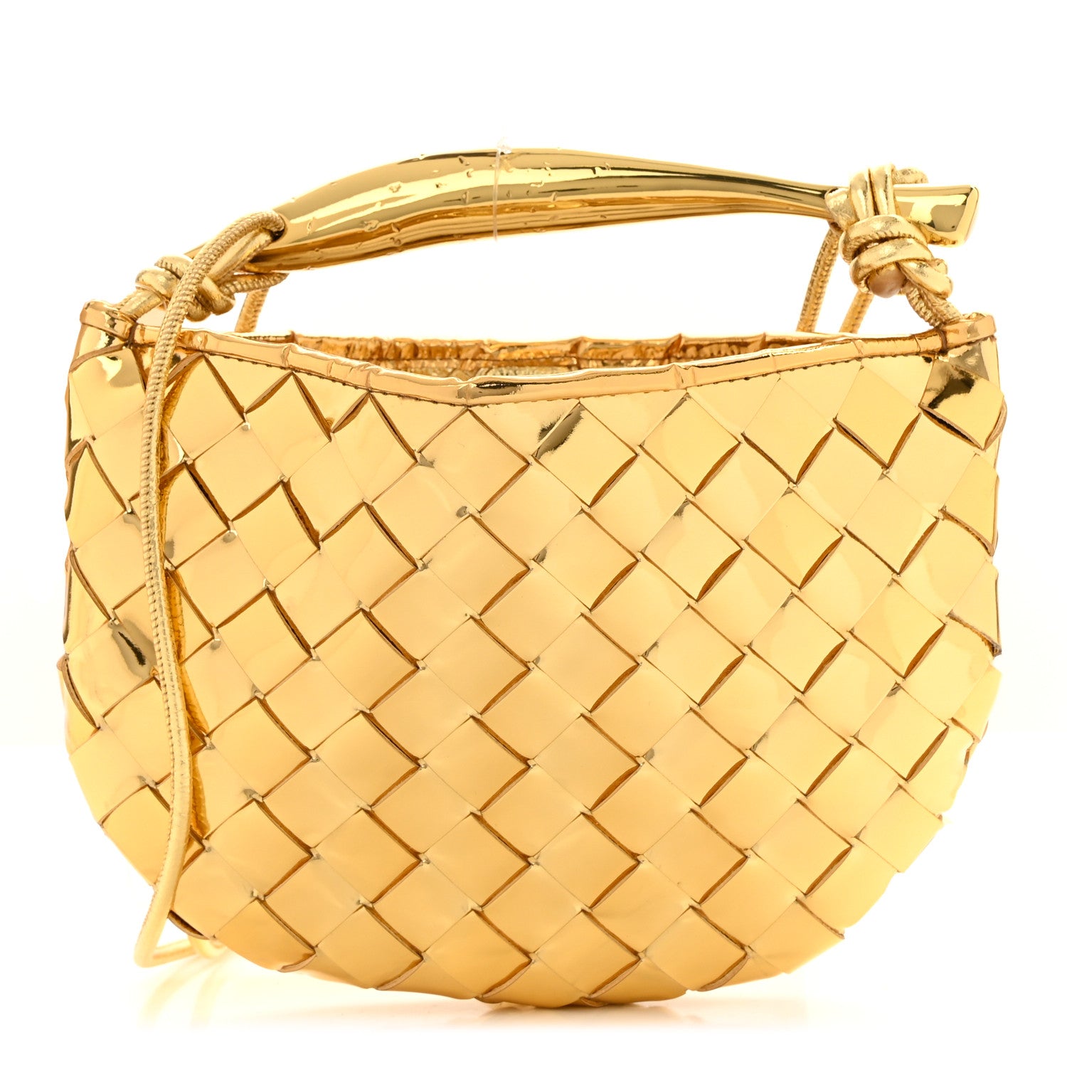 Bottega Veneta Mirror Laminated Nappa Intrecciato Mini Sardine Bag Gold 1 of 9