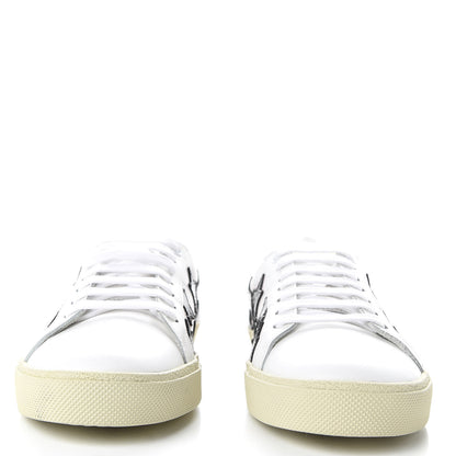 Saint Laurent Calfskin Star Court Sneakers 39.5 White Black 3 of 11