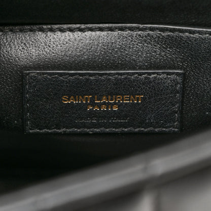 Saint Laurent Lambskin Matelasse Monogram Vicky Chain Wallet Black 7 of 15