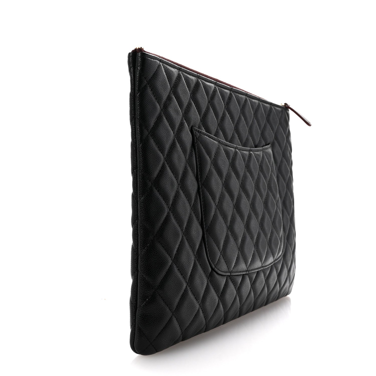 Chanel Caviar Quilted Large Cosmetic Case Black 3 of 7
