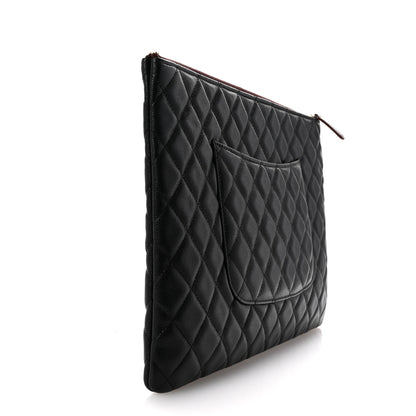 Chanel Caviar Quilted Large Cosmetic Case Black 3 of 7
