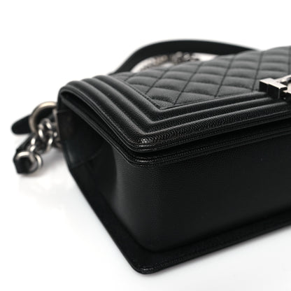 Chanel Caviar Quilted Medium Boy Flap Black 8 of 9