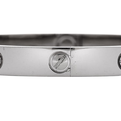 Cartier 18K White Gold LOVE Bracelet 17 4 of 9