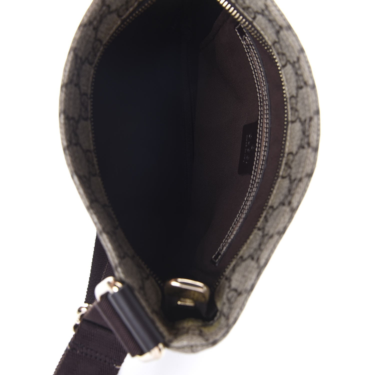 Gucci GG Supreme Monogram Small Flat Messenger Bag Dark Brown 5 of 9