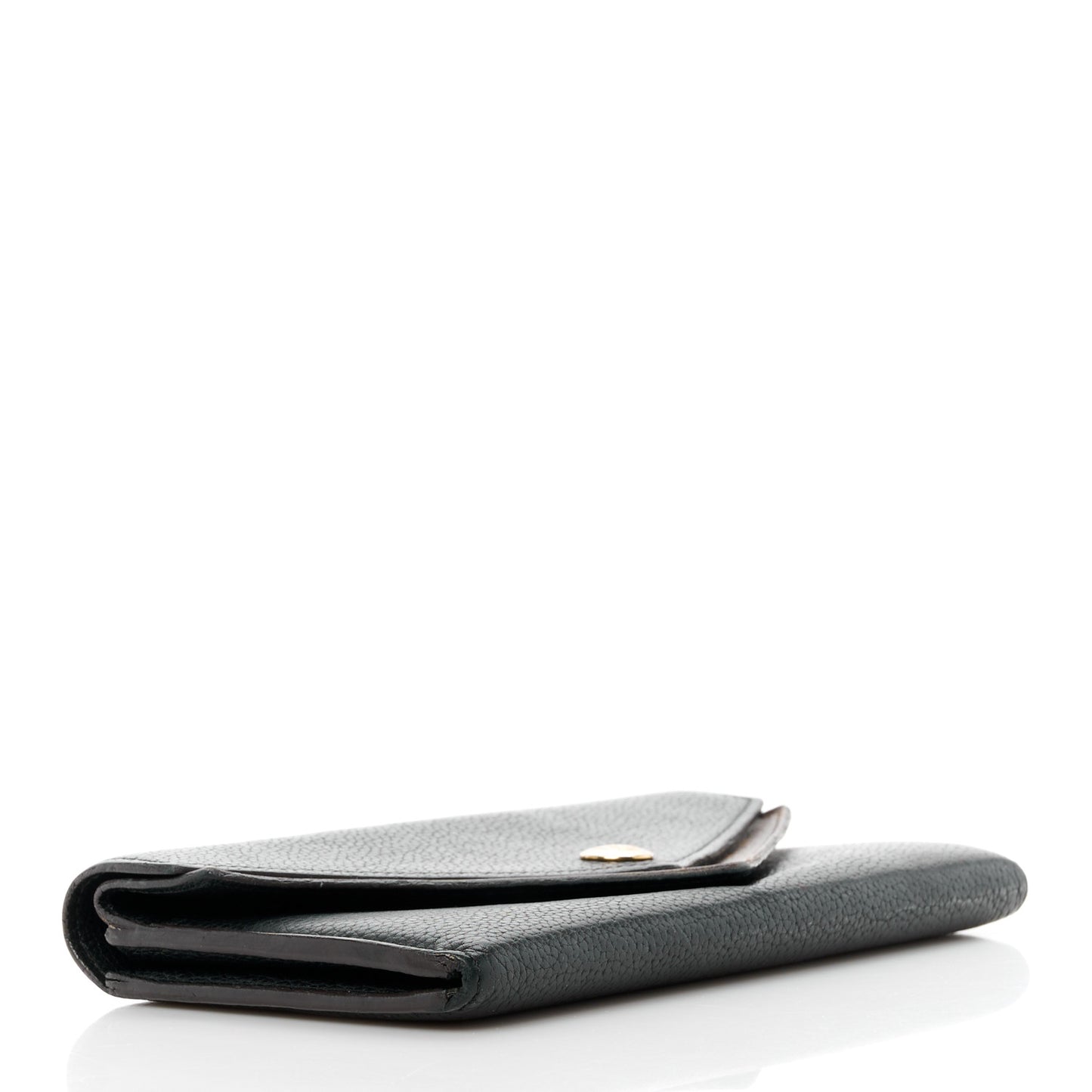 Calfskin Double V Wallet Black