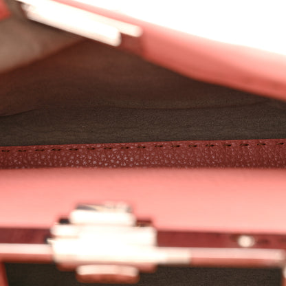 Fendi Cuoio Romano Selleria Elaphe Lace Up Medium Peekaboo Iconic Satchel Make Up Taupe 6 of 11