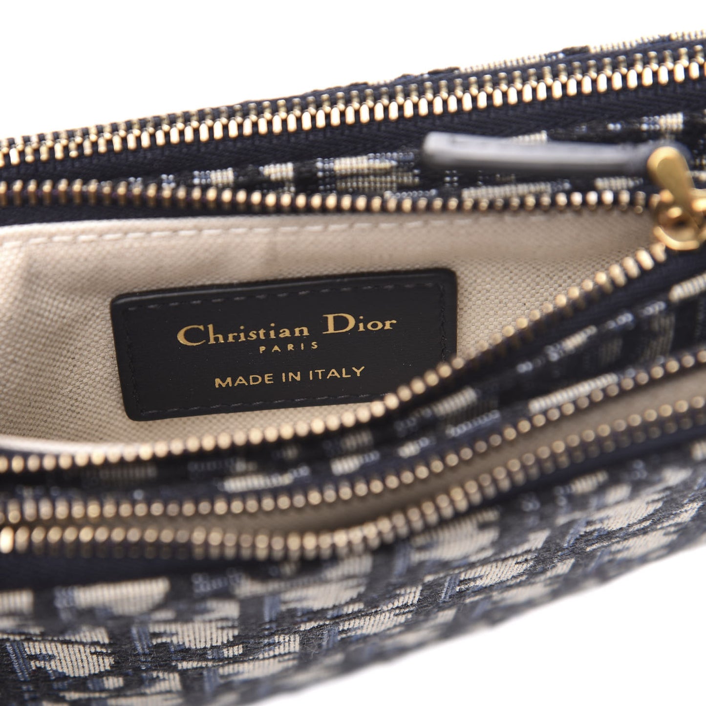 Oblique Saddle Pouch With Strap Navy Blue