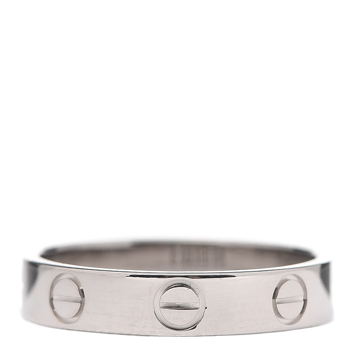 18K White Gold 3.5mm LOVE Wedding Band Ring 50 5.25
