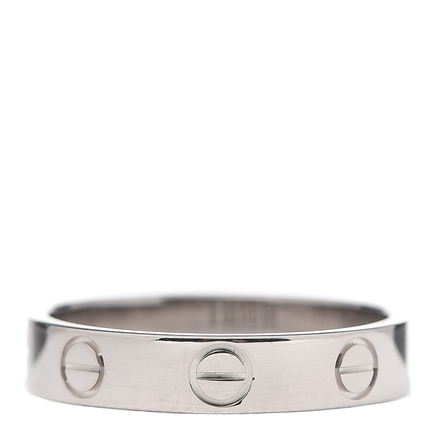 Cartier 18K White Gold 3.5mm LOVE Wedding Band Ring 50 5.25 1 of 5