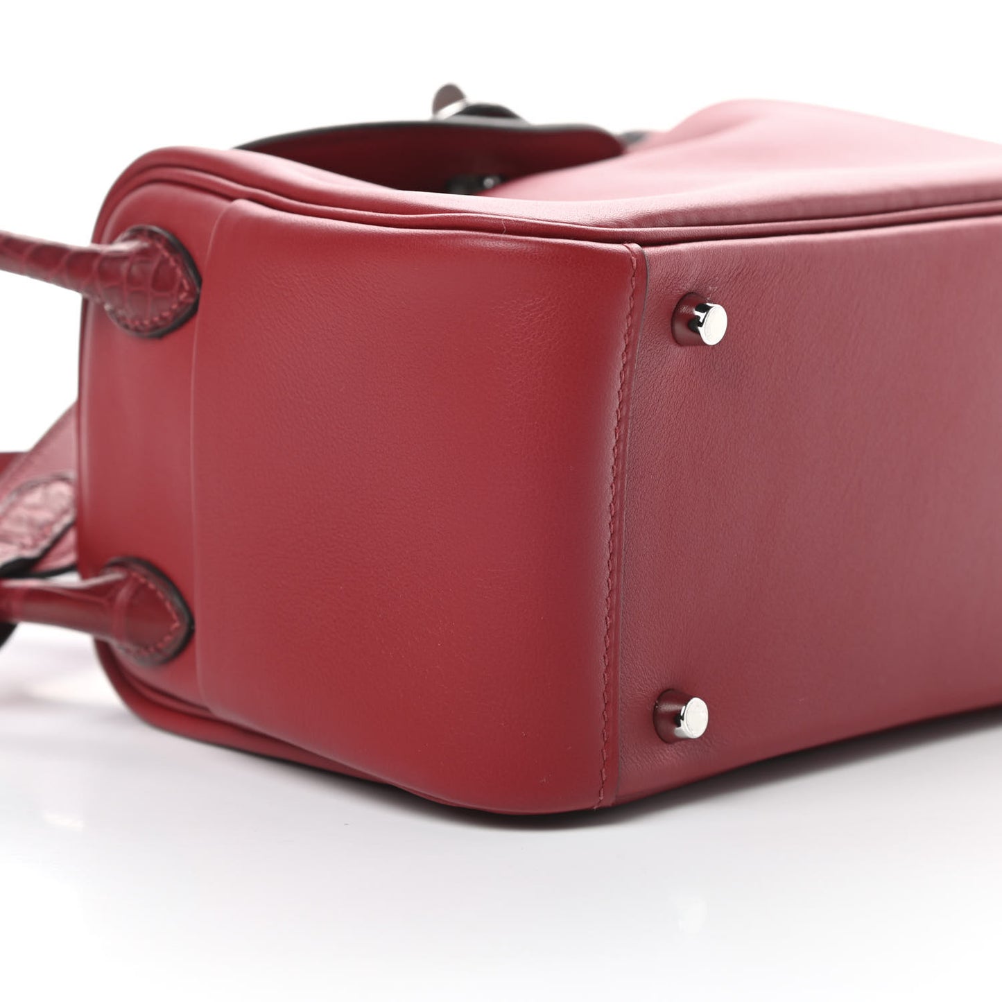 Matte Alligator Swift Mini Touch Lindy 20 Rouge Grenat Bourgogne