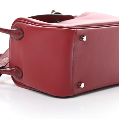 Hermes Matte Alligator Swift Mini Touch Lindy 20 Rouge Grenat Bourgogne 9 of 11