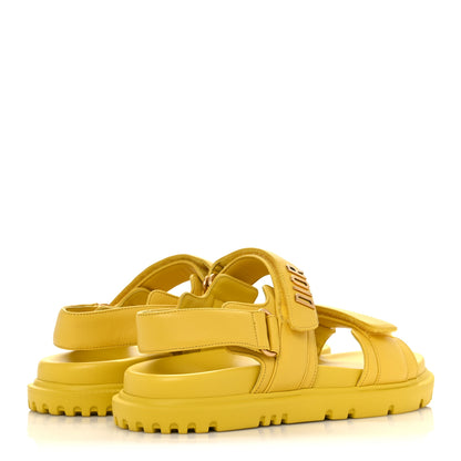 Christian Dior Lambskin Dioract 10mm Sandals 36 Yellow 4 of 8