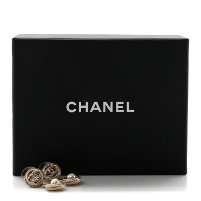 Chanel Pearl CC Dangle Earrings Gold 5 of 5