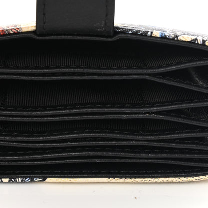 Christian Dior Calfskin Toile de Jouy Lady Dior 5-Gusset Card Holder Rouge Multicolor 8 of 9