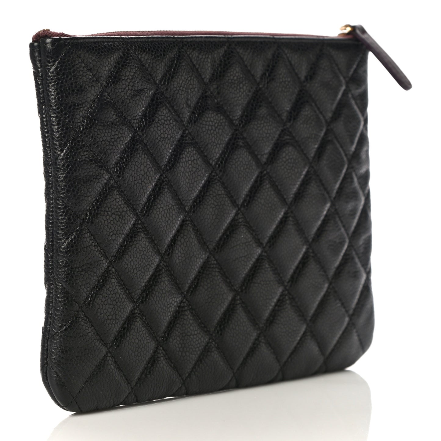 Caviar Quilted Medium Cosmetic Case Black