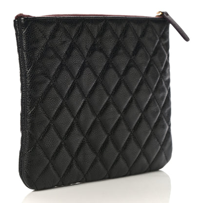 Chanel Caviar Quilted Medium Cosmetic Case Black 3 of 10