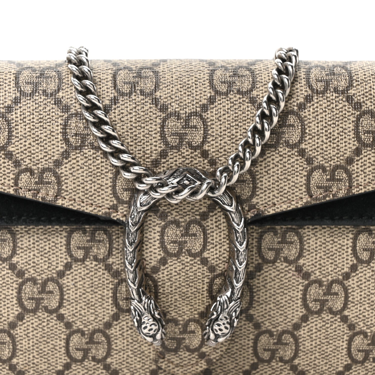 Gucci GG Supreme Monogram Super Mini Dionysus Shoulder Bag Black 7 of 9