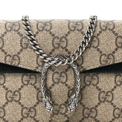 Gucci GG Supreme Monogram Super Mini Dionysus Shoulder Bag Black 7 of 9