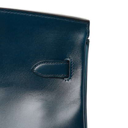 Hermes Box Guilloche Birkin 35 Bleu De Prusse 9 of 36