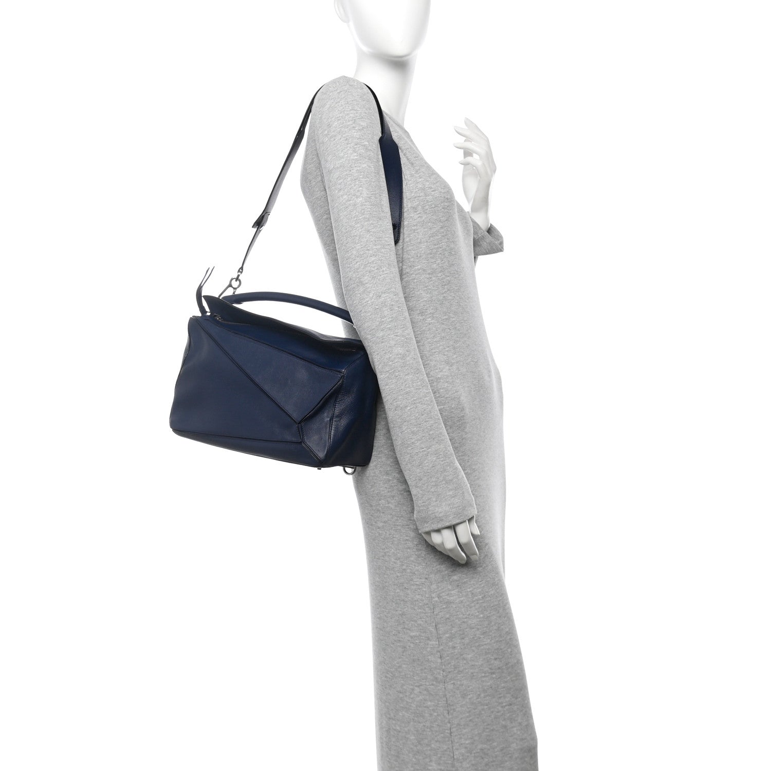 Loewe Calfskin Medium Puzzle Bag  Marine 2 of 11