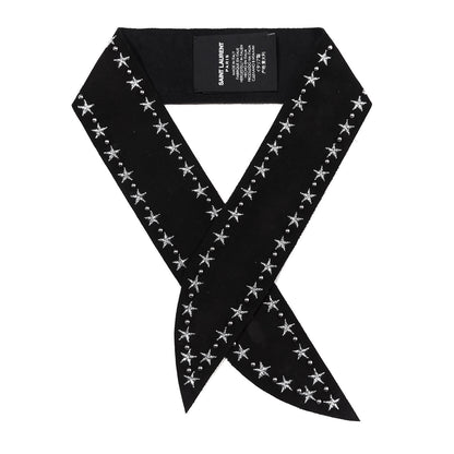 Saint Laurent Suede Studded Star Choker Black 1 of 3