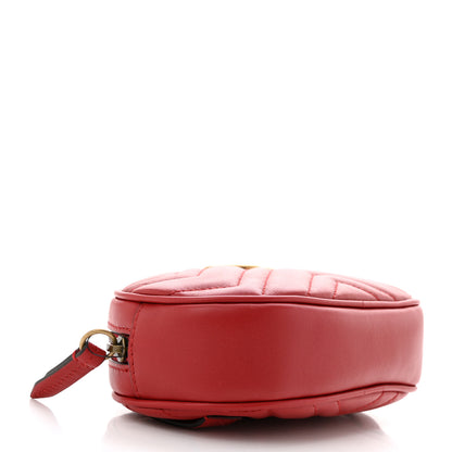 Gucci Calfskin Matelasse GG Marmont Belt Bag 95 38 Hibiscus Red 4 of 10