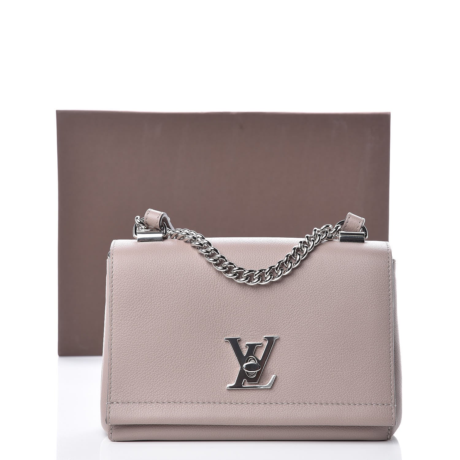 Louis Vuitton Soft Calfskin Lockme II Chain Bag BB Mastic 10 of 10