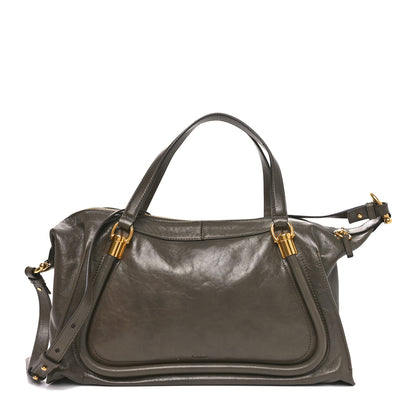 Chloe Natural Shiny Calfskin Small Paraty 24 Bag Flannel Grey 1 of 10
