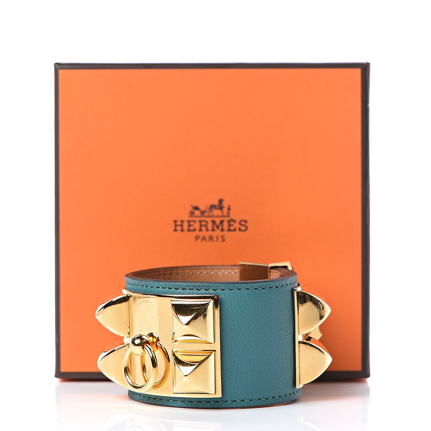 Hermes Swift Collier de Chien CDC Bracelet S Malachite 8 of 8